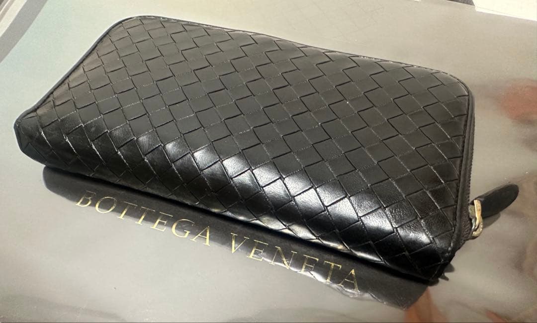 【付属品付】ボッテガヴェネタ ラウンドファスナー/ラム/黒/1️⃣✨✨✨