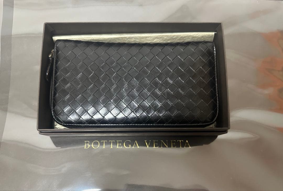【付属品付】ボッテガヴェネタ ラウンドファスナー/ラム/黒/1️⃣✨✨✨