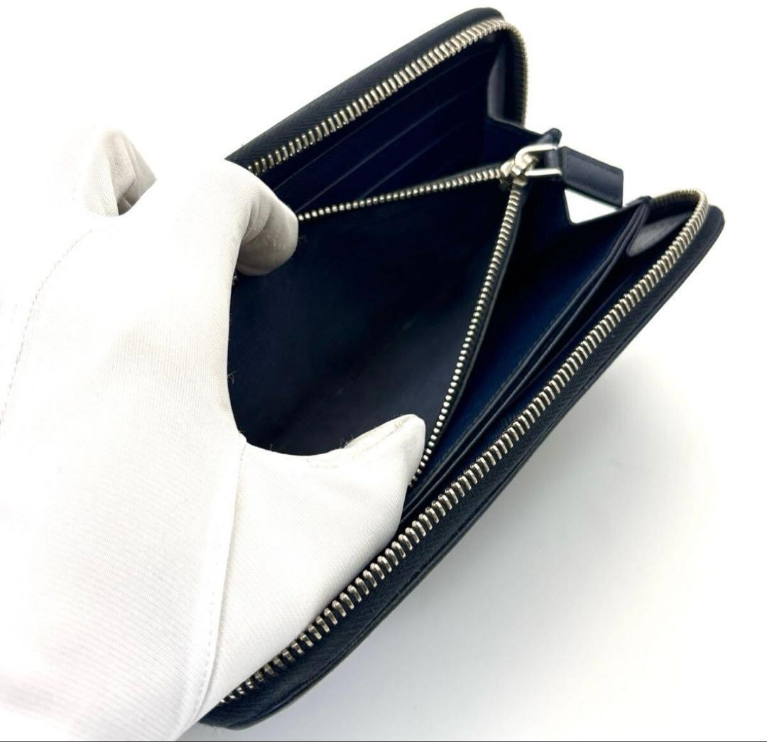 PRADA ネイビー レザー 長財布