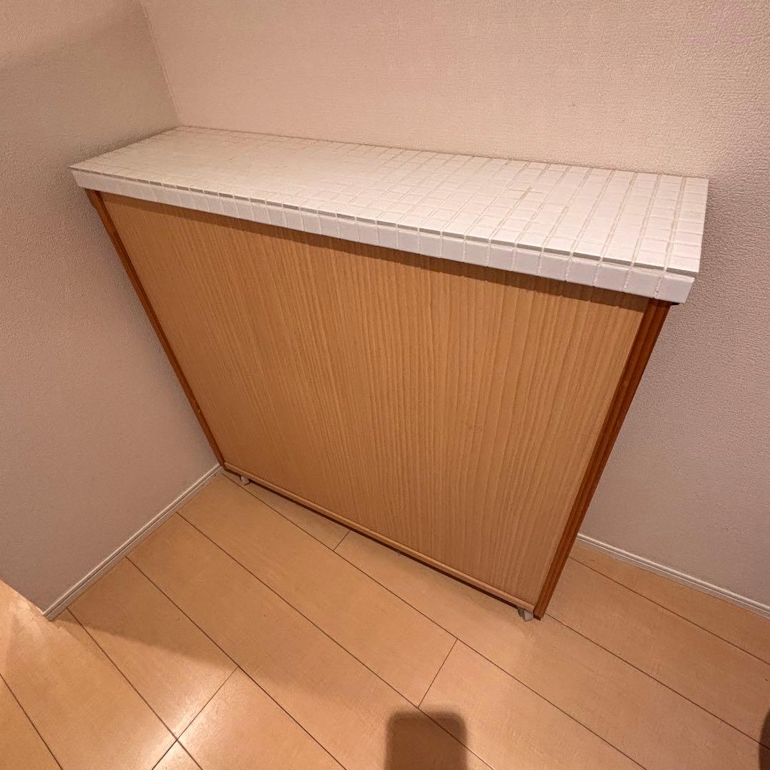 モモナチュラル シェルフ/ワゴン キャスター付き