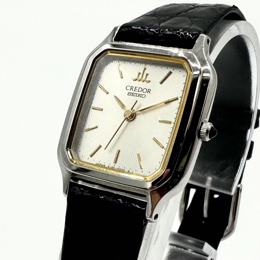 稼働/新品電池　セイコー　クレドール　クォーツ　レディース腕時計　純正ベルト