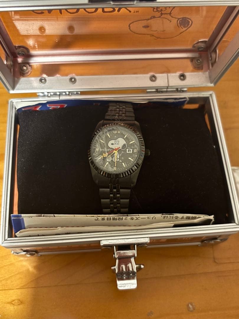 SNOOPY 天然ダイヤモンド腕時計