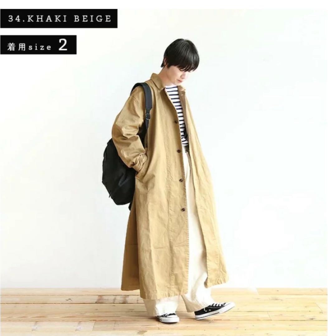 HARVESTY ハーベスティ チノクロスオーバーコート ロングコート　２