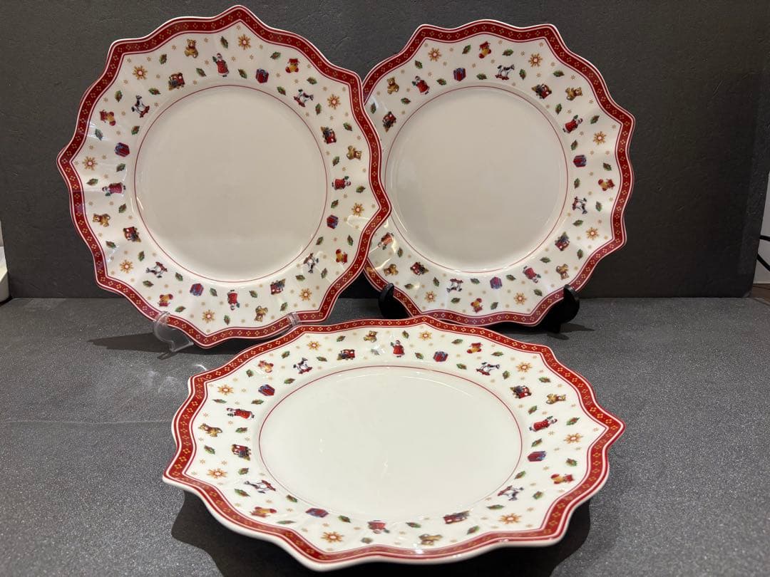 【レア】ビレロイ＆ボッホ　トイズデライト　30㎝プレート3枚セット