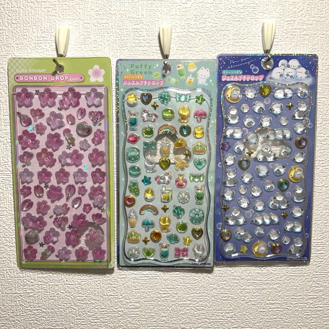 【正規品】ボンボンドロップシール　ジュエルプチドロッププチドロップステッカー9枚