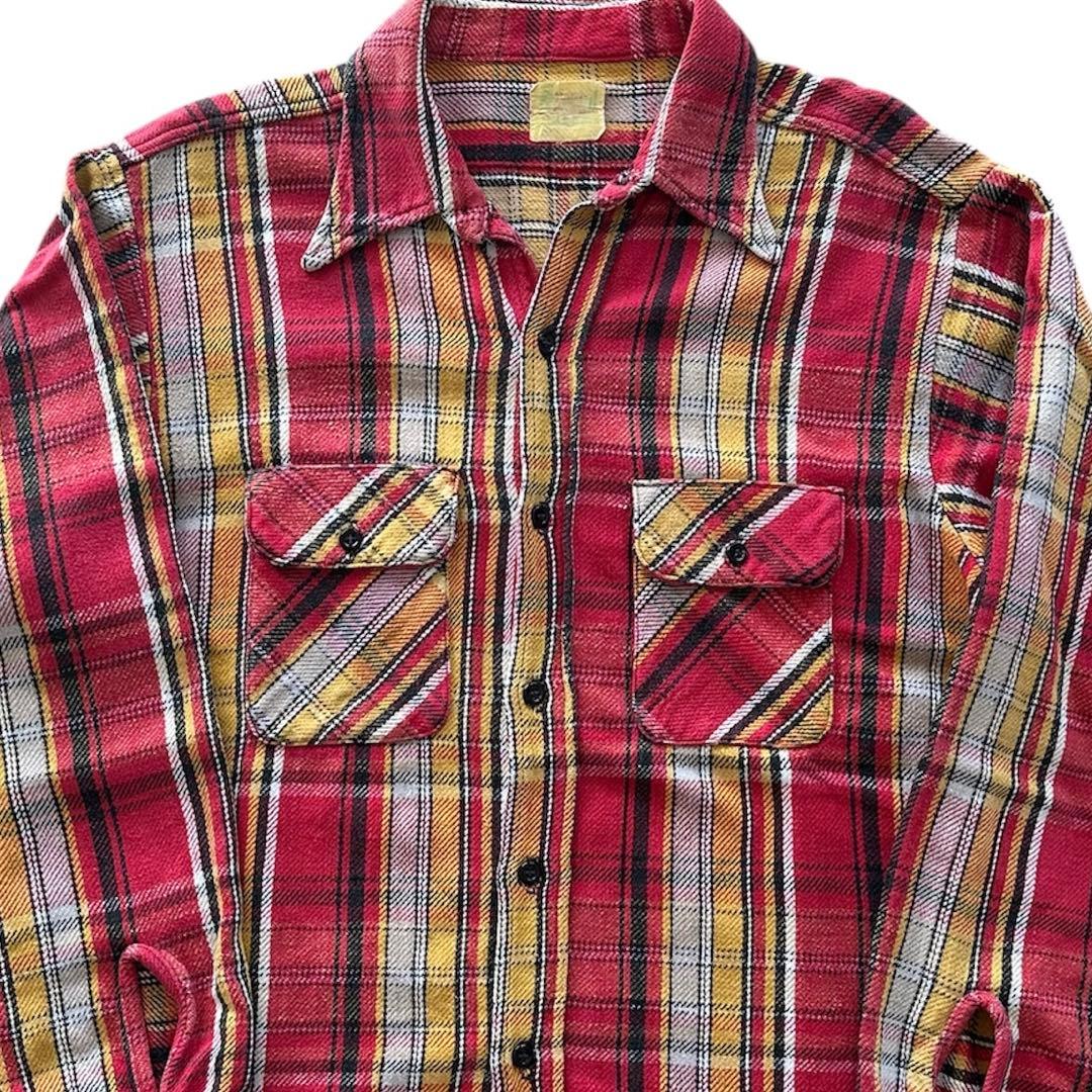 ネルシャツ 60s ファイブブラザー 森タグ 【L】 ヴィンテージ 60年代