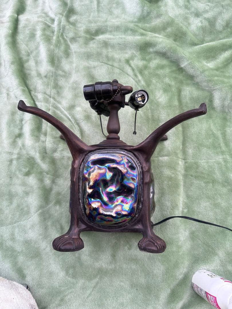 ステンドグラスライト　アンティーク　レトロ　昭和 ランプ