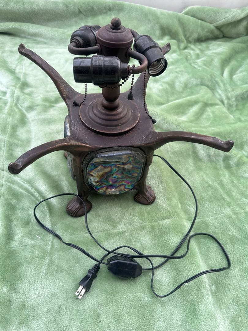 ステンドグラスライト　アンティーク　レトロ　昭和 ランプ