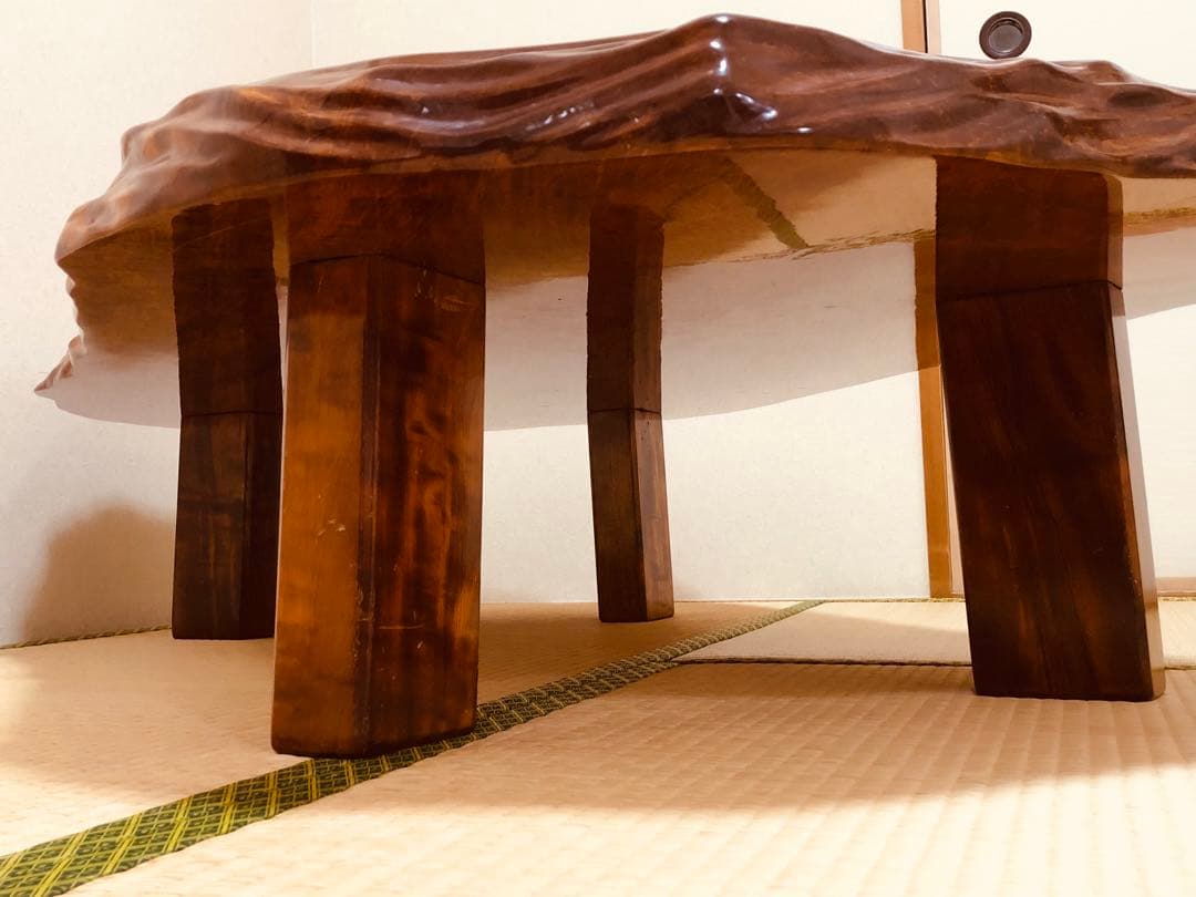 【格安出品】座卓 キズあります 重量50kg 天板厚み7cm