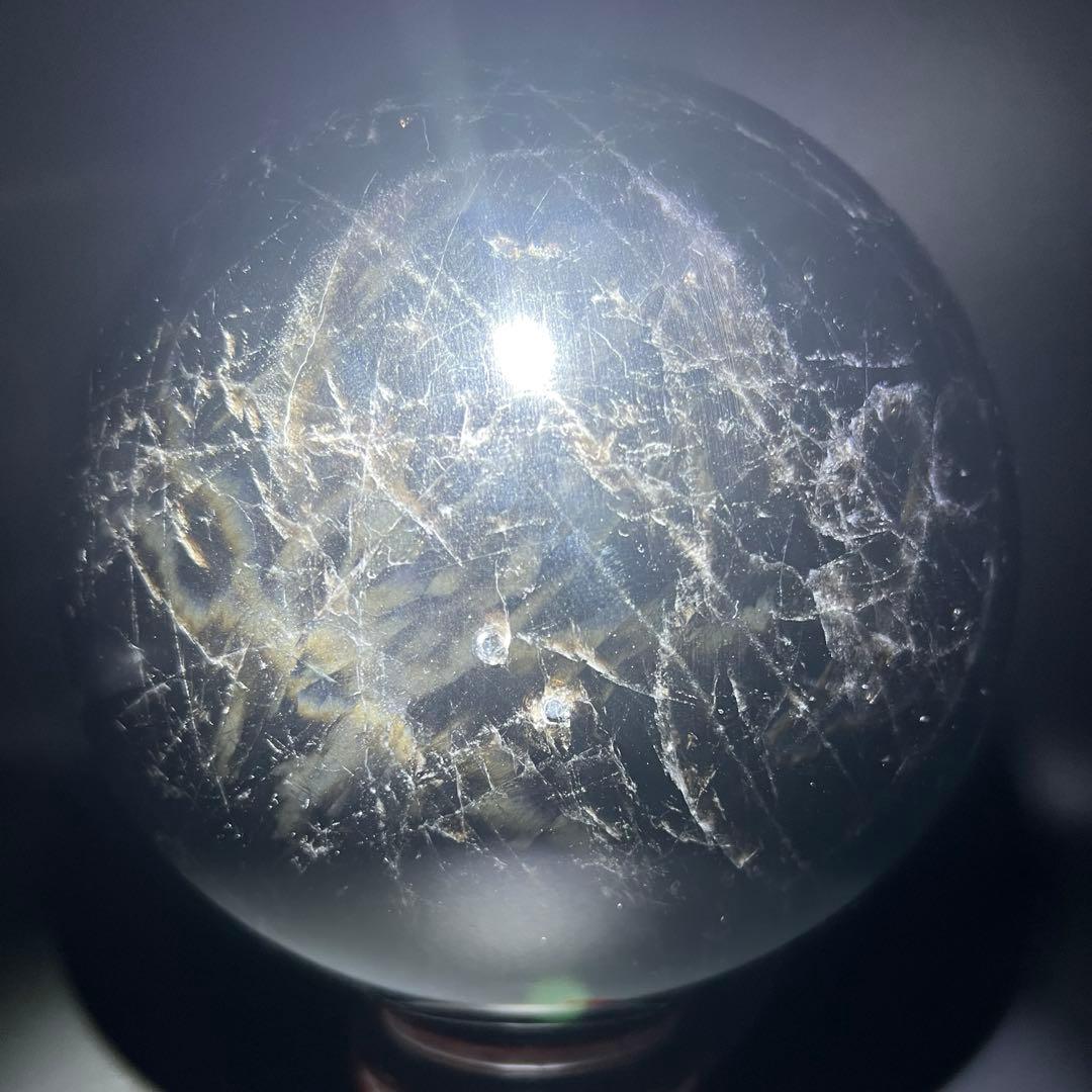 ✮極みの逸品✮✨漆黒玉超ハイパワー 黒水晶✨スターモリオン 黒水晶 丸玉 天然石