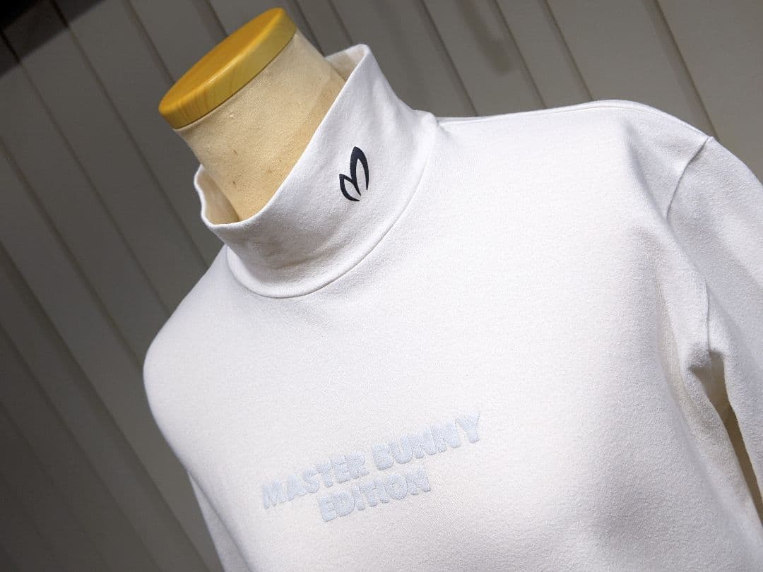 パーリーゲイツ　マスターバニー　モックネック　ゴルフ　ウエア　白　長袖　アンダー