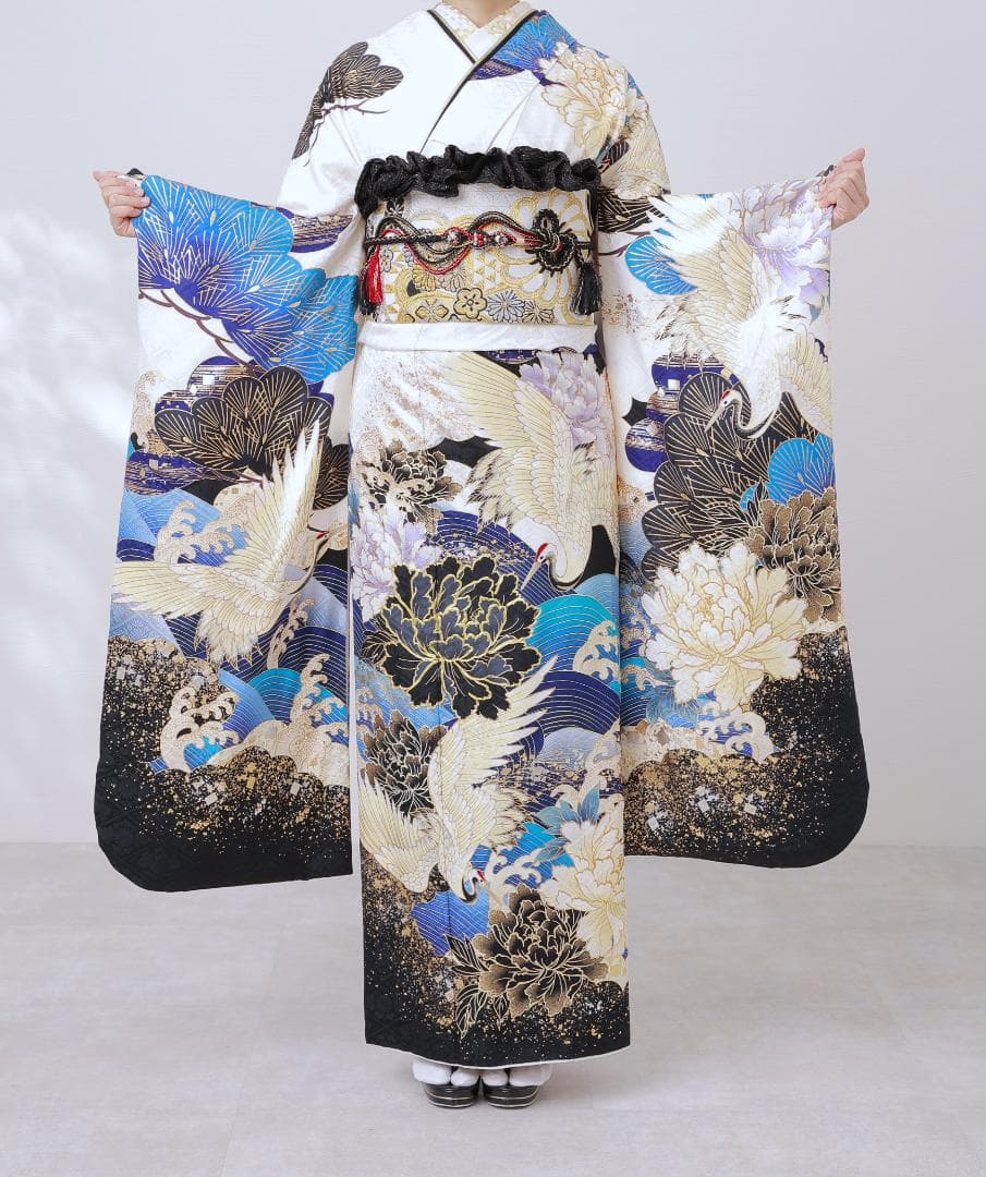 ≪美品≫正絹　振袖9点フルセット【861】【160cm~170cmの方用】