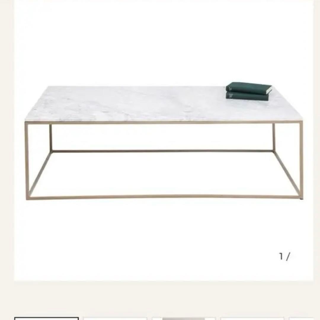 値下げ　kare キューウェストマーブル 120x60cm ローテーブル　大理石