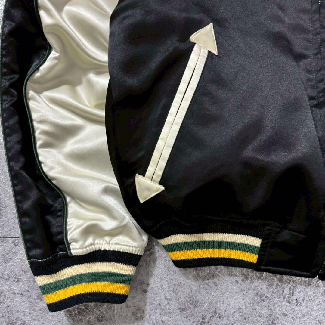 良品 Tedman’s リバーシブル 別珍 スカジャン 40 刺繍 ブラック