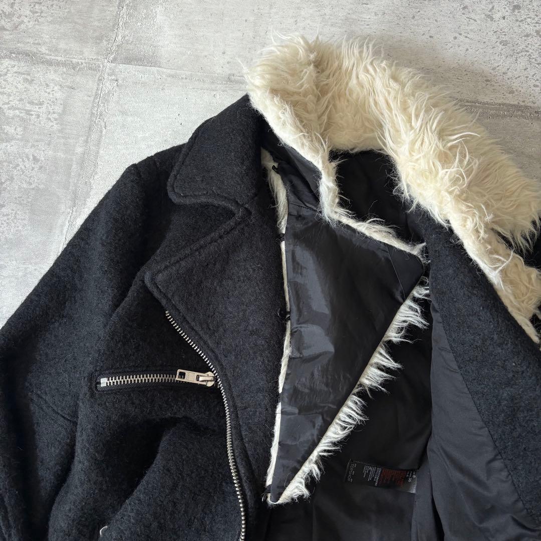 ジャケット・アウター archive wool riders jacket long far y2k