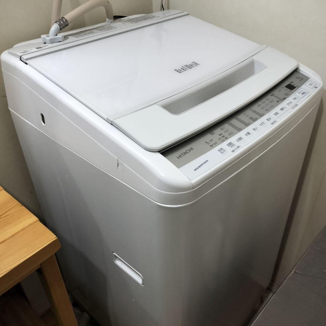 【槽洗浄済み】8kg　日立 ビートウォッシュ 2020年　BW-V80F