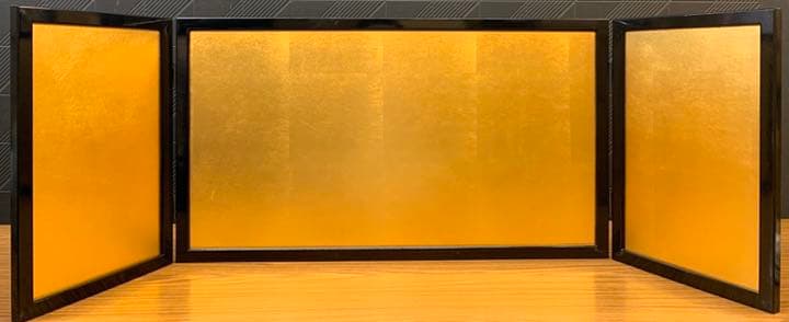 13号　金沢箔　屏風のみ　雛人形