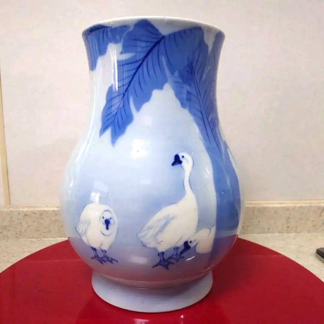 さ*ら様 【ヴィンテージ】オールド深川製磁特大花瓶 有田焼 宮内庁御用達 花生