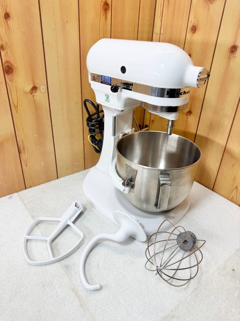 美品 キッチンエイド スタンドミキサー KSM5WH 厨房機器 業務用 ホワイト