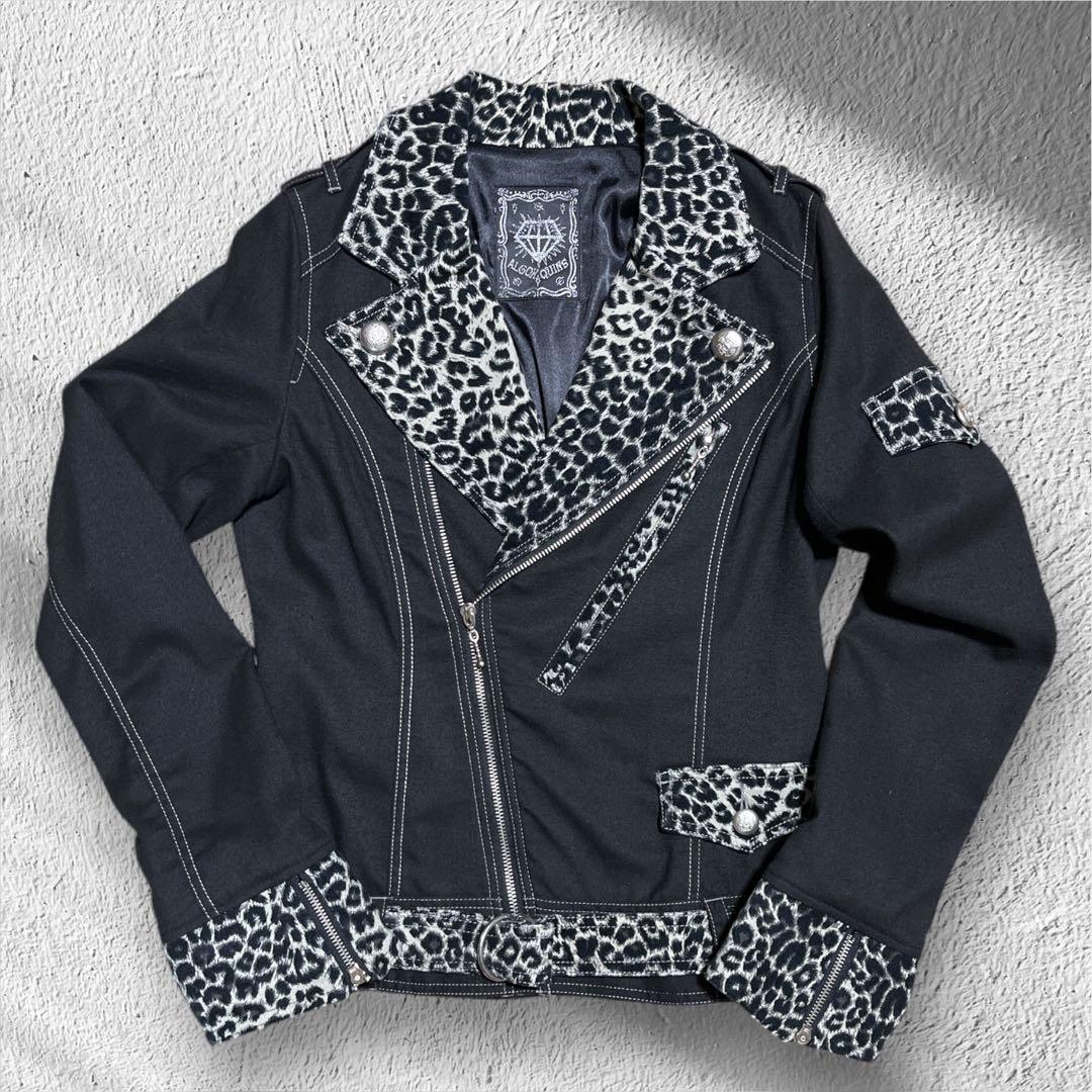 ALGONQUINS アルゴンキン　ダブルライダースジャケット　レオパード　豹