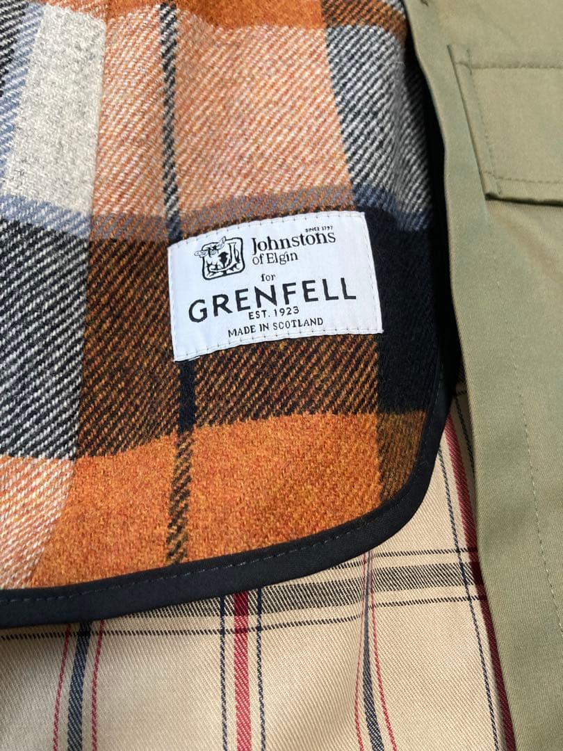 【新品】GRENFELL SLIM CAMBELL コットンギャバ セージ 38