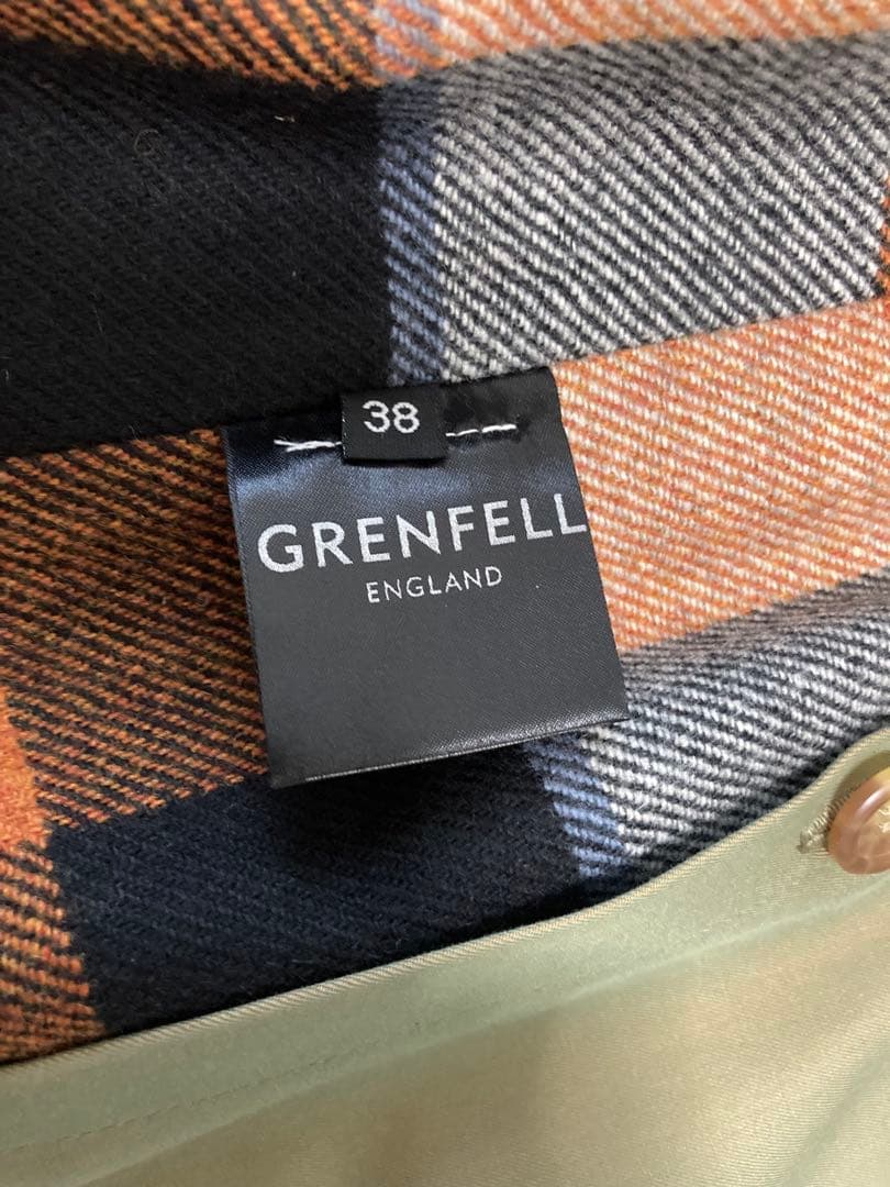 【新品】GRENFELL SLIM CAMBELL コットンギャバ セージ 38