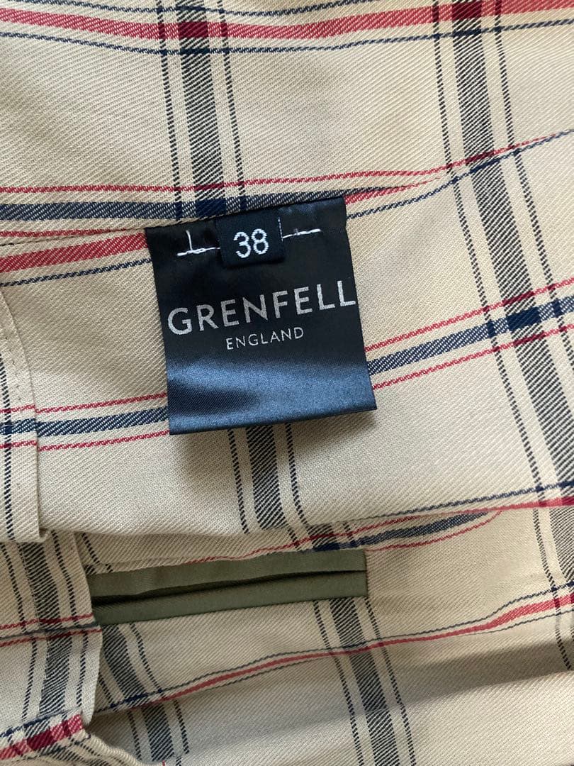 【新品】GRENFELL SLIM CAMBELL コットンギャバ セージ 38