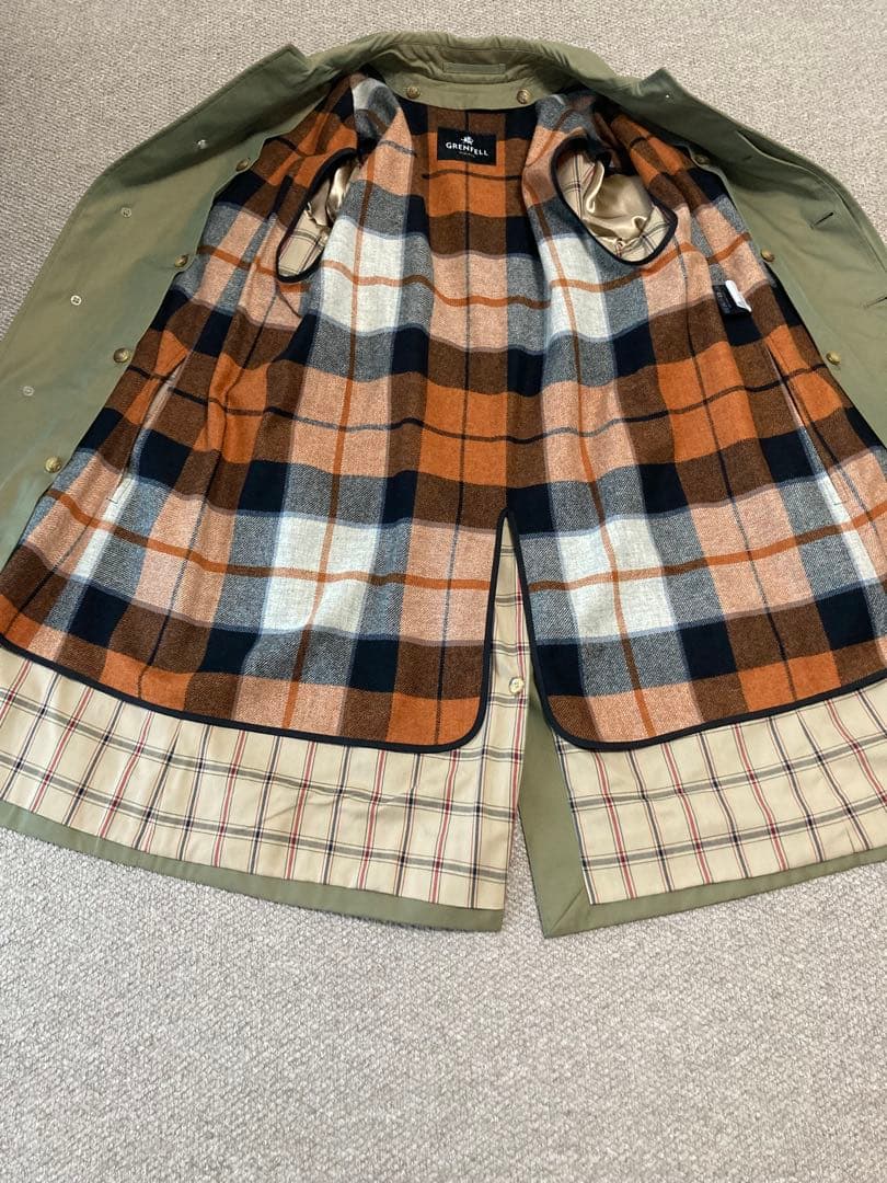 【新品】GRENFELL SLIM CAMBELL コットンギャバ セージ 38