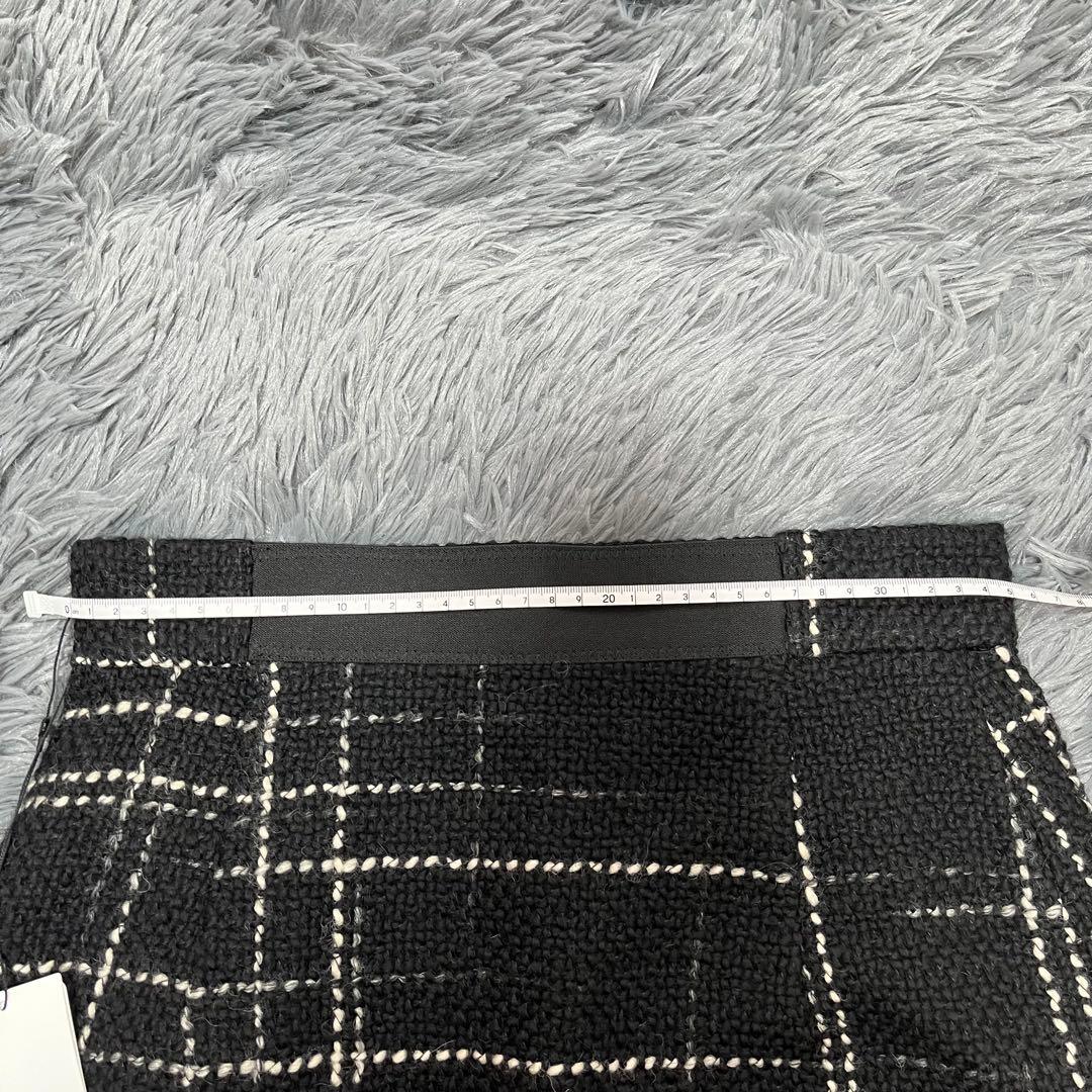 【タグ付き】 アドーア クラシカルツイードスカート タイトスカート ペプラム