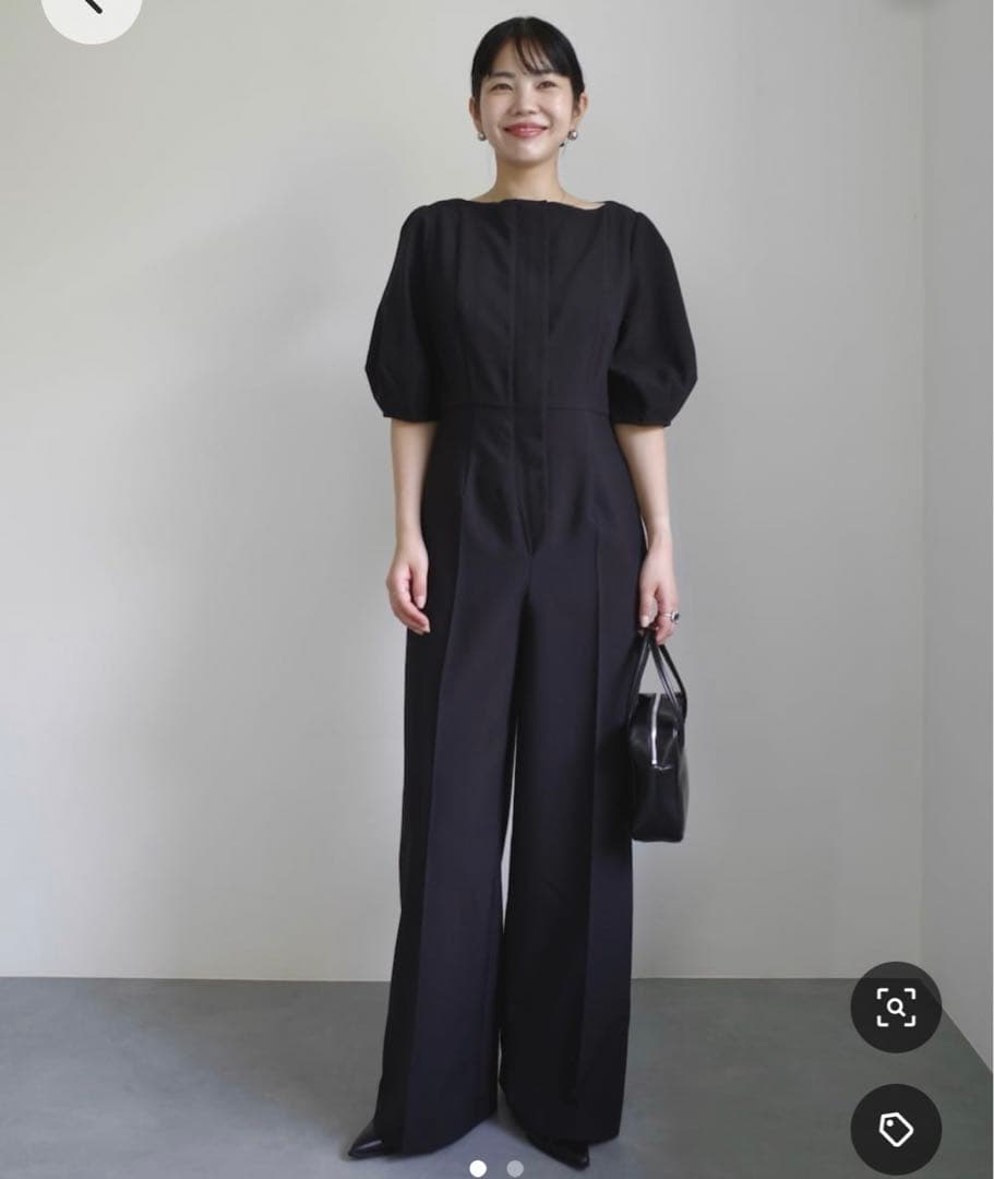 RIM.ARKリムアーク　Boat neck all in one ブラック　黒