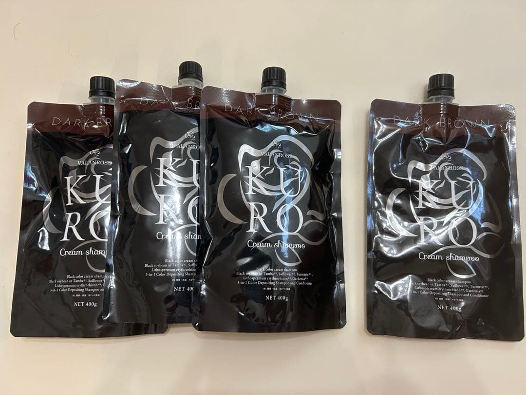 【新品3本＋1本】バランローズ KURO ダークブラウン シャンプー