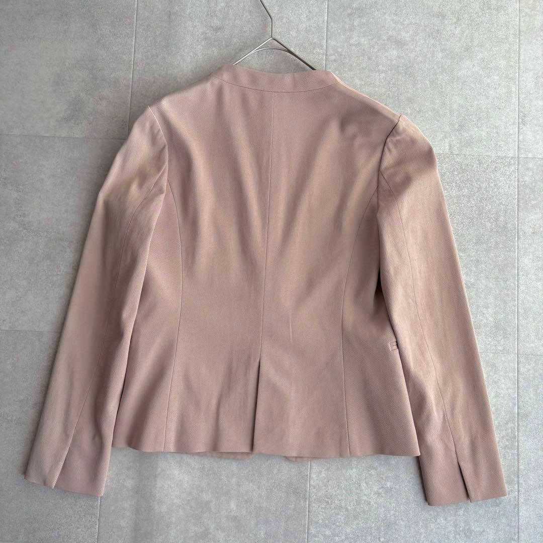 グリーンレーベルリラクシング ドビーカルゼ D ノーラペル パンツスーツ 38