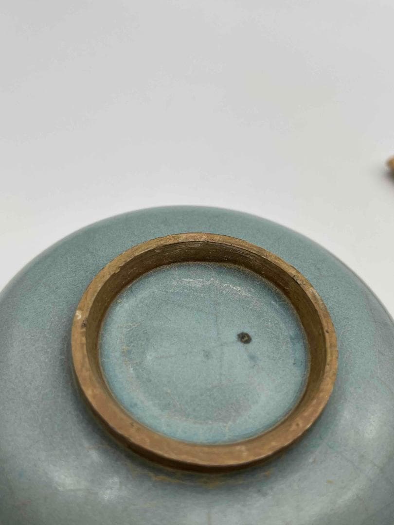 南宋時代　鈞窯　天青釉茶碗　【旧家蔵出し】 名品珍品　窯変釉(D-81)