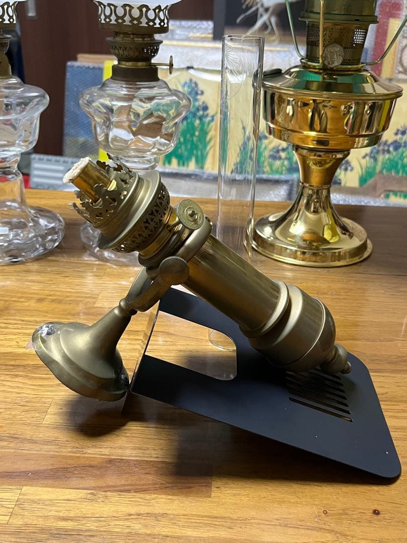 セール　希少　ヴィンテージ　アンティーク 真鍮製　壁掛けオイルランプ