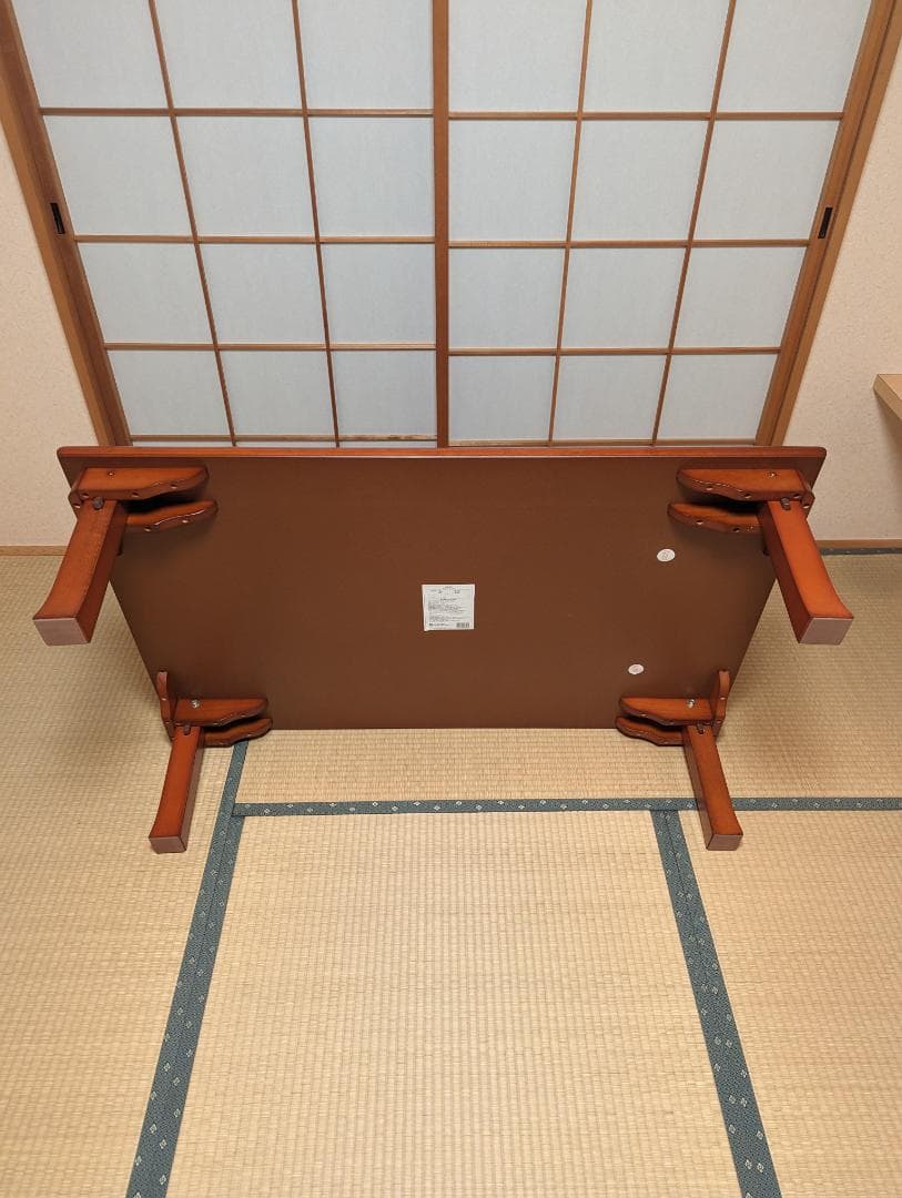 座卓 テーブル 折りたたみ ブラウン ローテーブル 天然木使用 ちゃぶ台 和室