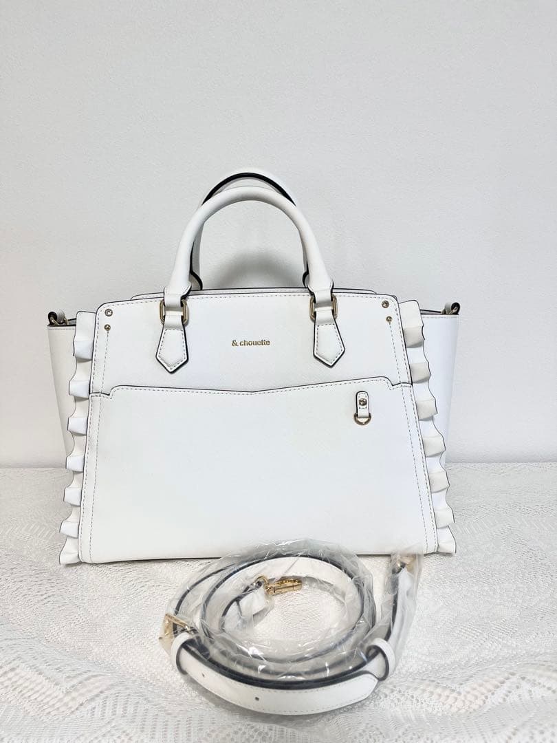 &chouette 推し事バッグ 痛バ　クリアポケット付きトートバッグ　ホワイト