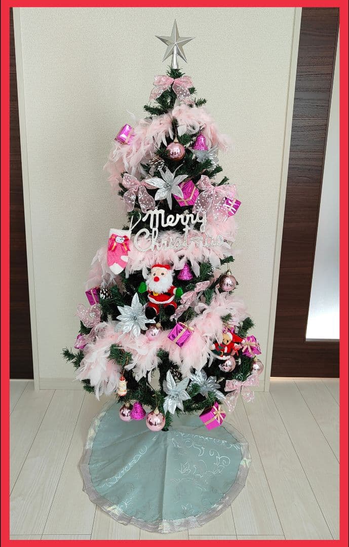 クリスマスツリーセット 150CM 豪華 オーナメント LEDライト付