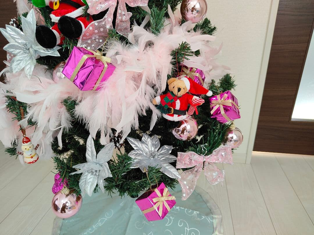 クリスマスツリーセット 150CM 豪華 オーナメント LEDライト付