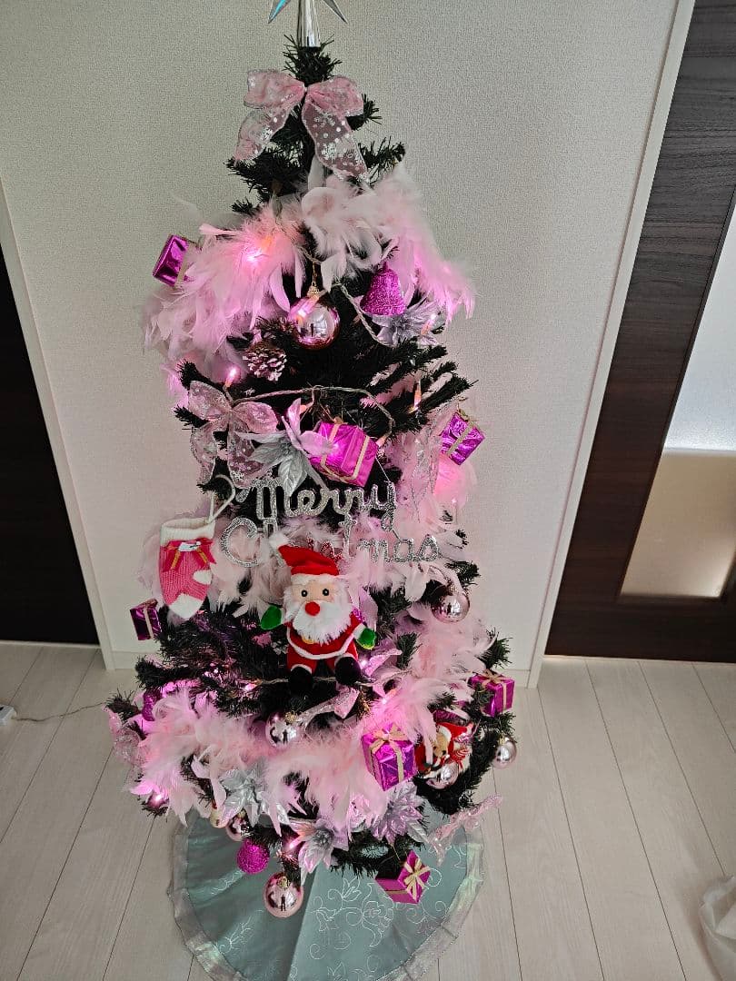 クリスマスツリーセット 150CM 豪華 オーナメント LEDライト付