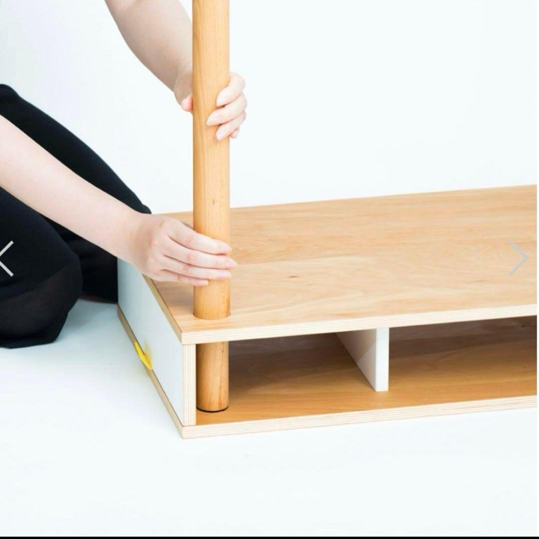 ideaco コンソールテーブル ナチュラルウッド