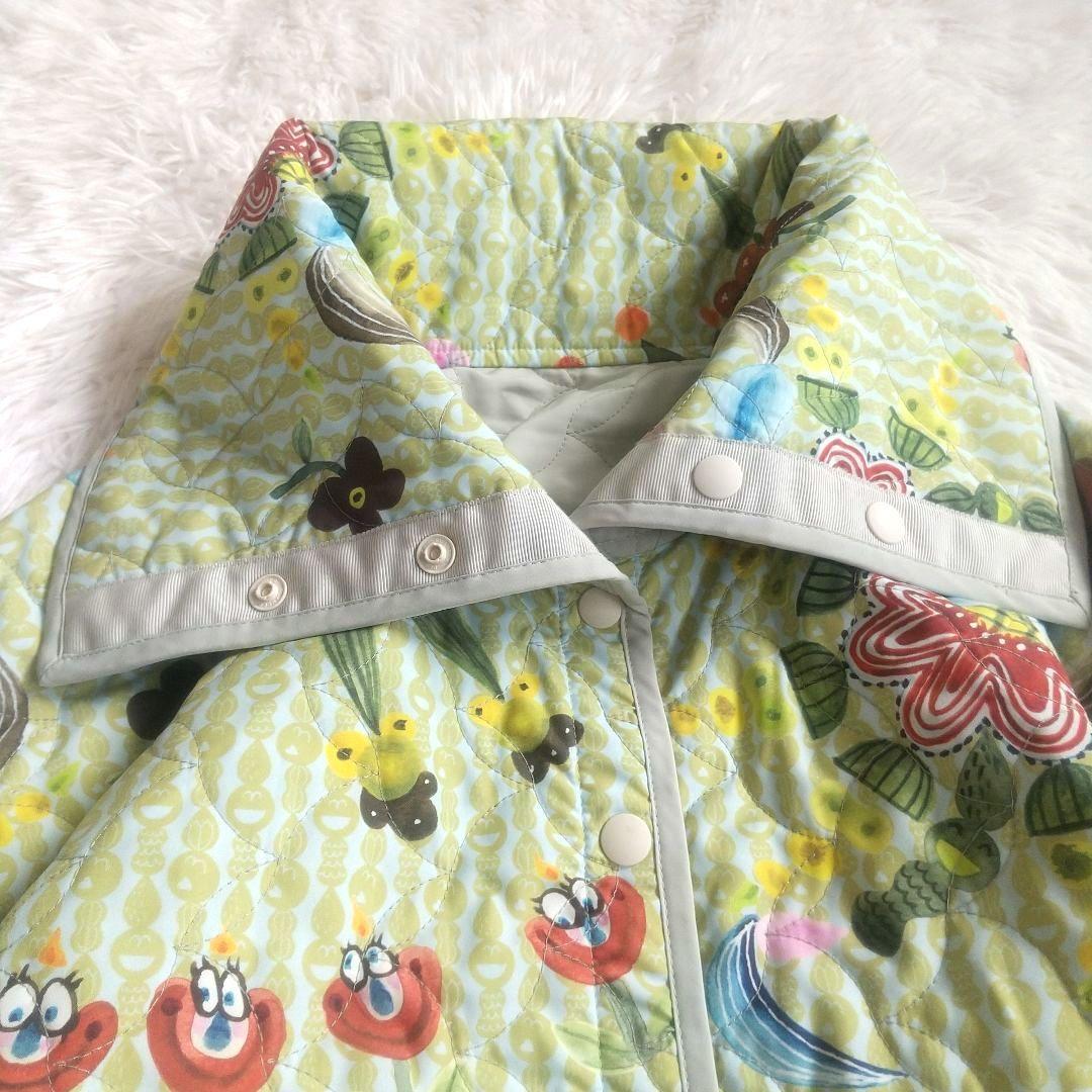 【美品】アルベロベロ リバーシブル キルトコート 刺繍 総柄 フリー