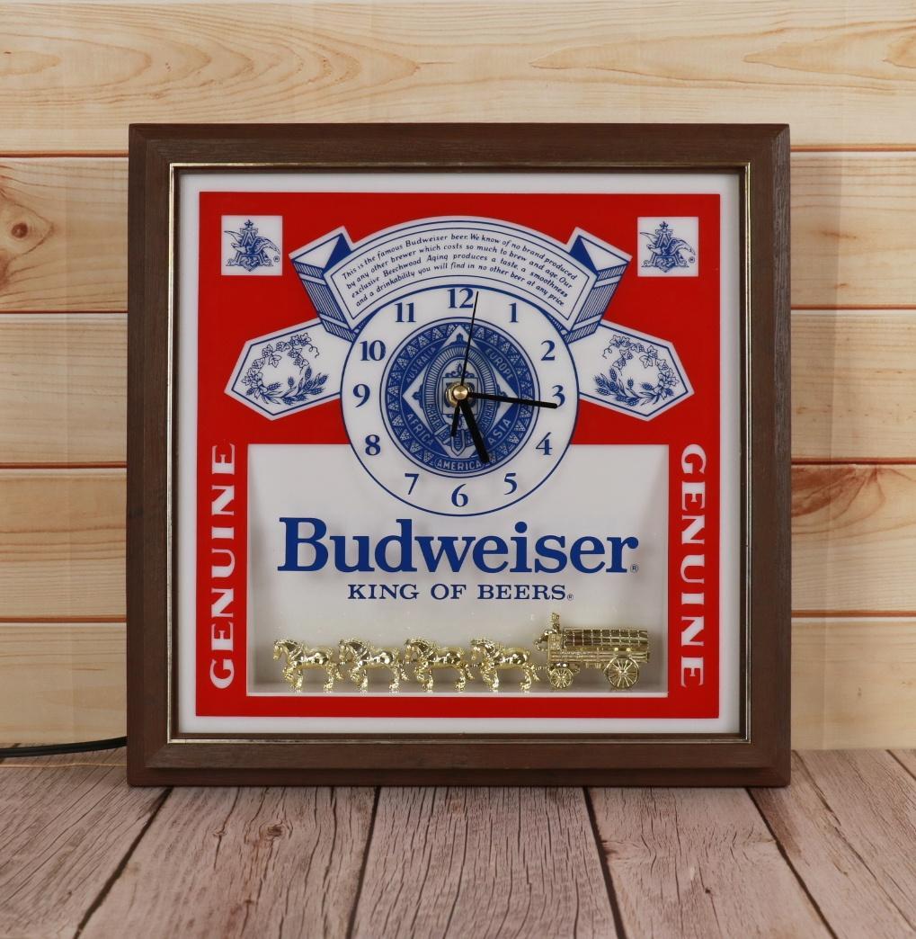 Budweiser バドワイザー ビンテージ 時計 壁掛け時計 ビール看板