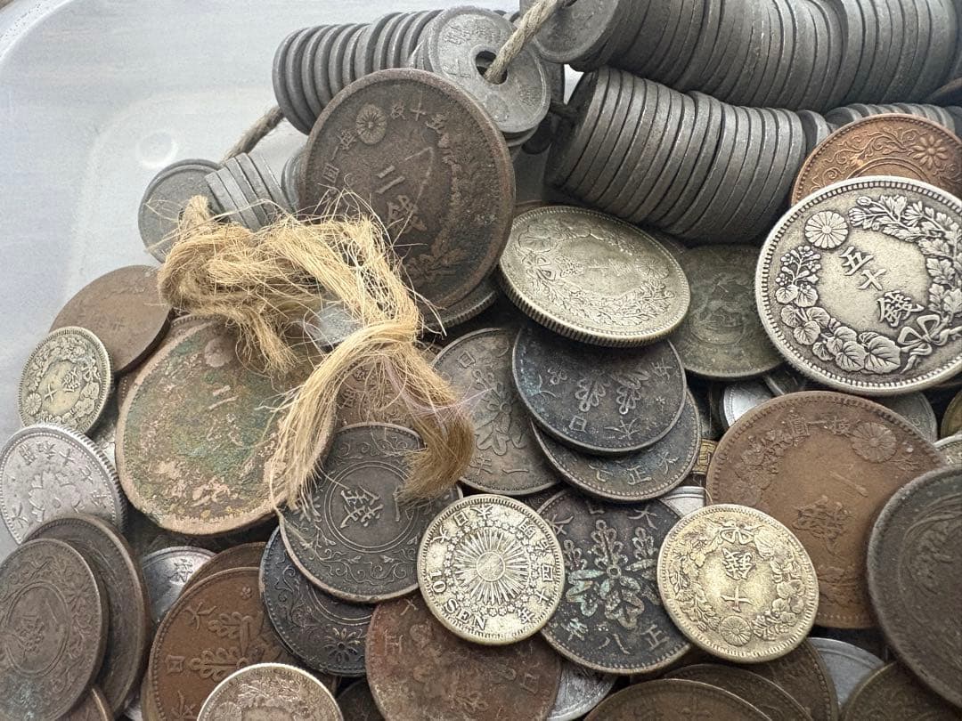 古銭まとめ　1374g 銀貨　銅貨　大量