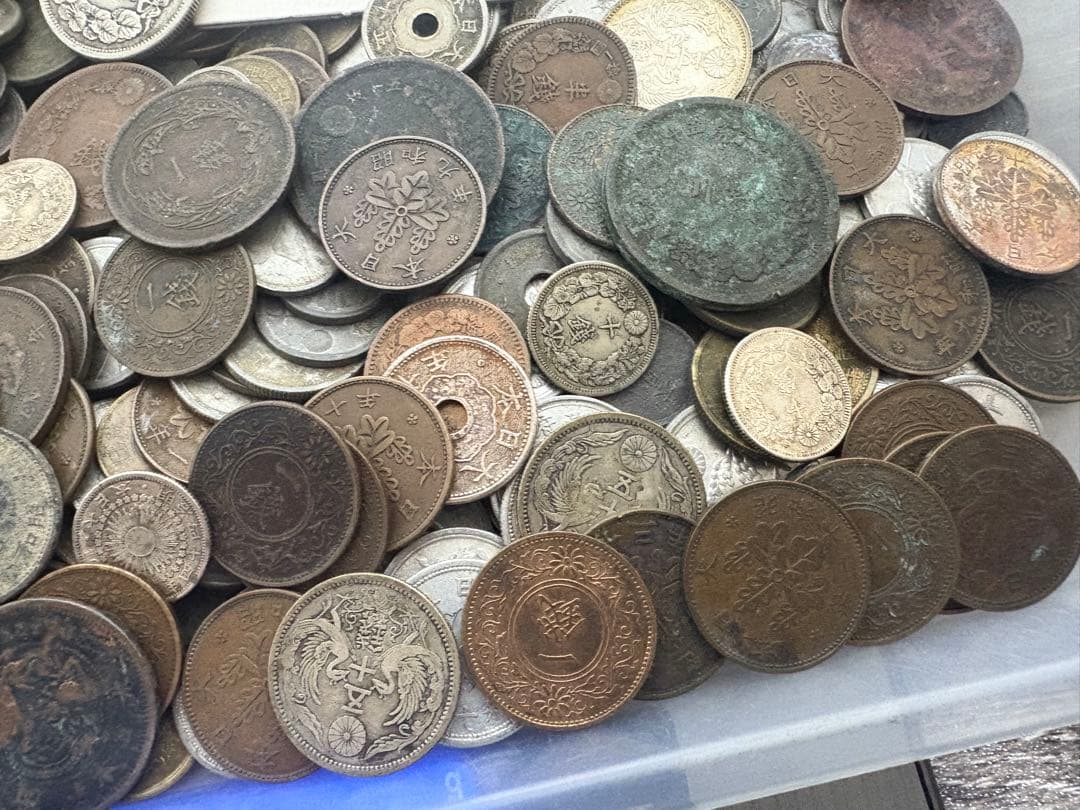 古銭まとめ　1374g 銀貨　銅貨　大量