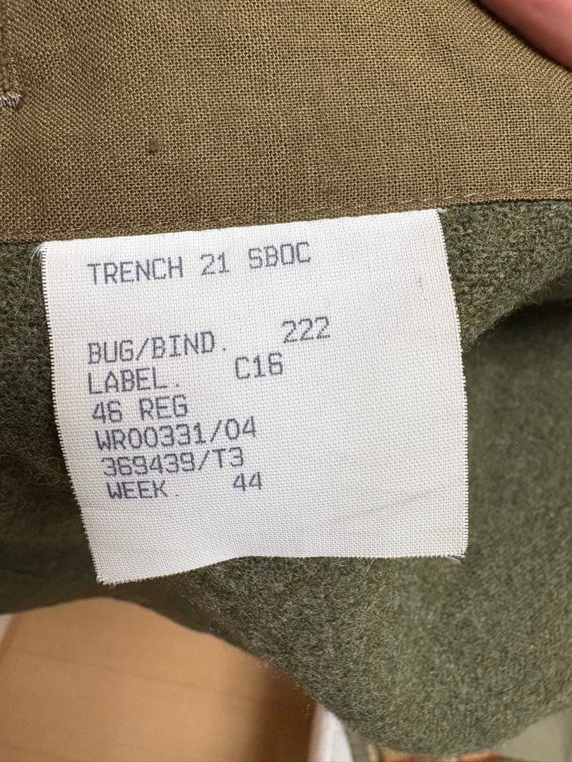 Burberry trench21 一枚袖 ハンガー付き 英国製 コットン100
