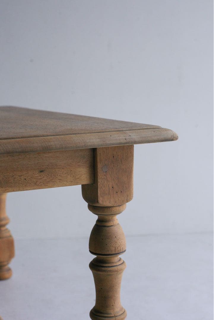 フランス　ローテーブル　サイドテーブル　無垢財　オーク材　ブロカント　古家具
