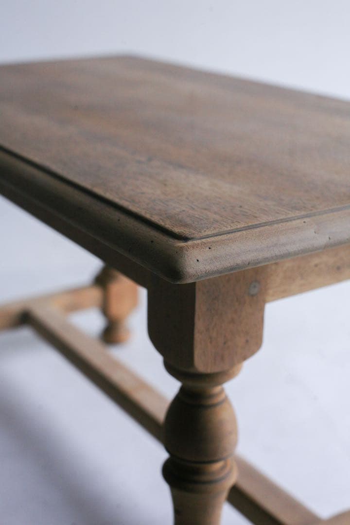 フランス　ローテーブル　サイドテーブル　無垢財　オーク材　ブロカント　古家具