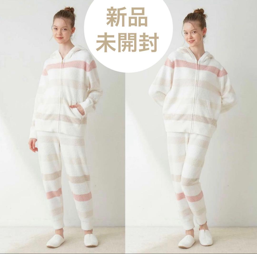 【未開封】ジェラートピケ2点セット★ベビモコ5ボーダーパーカーロングパンツピンク