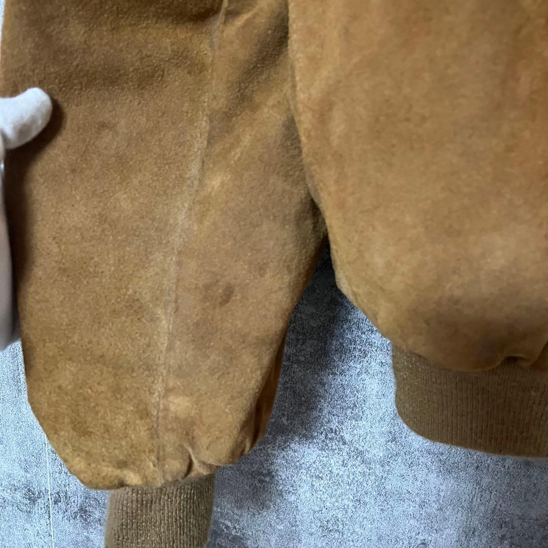 80's Schott スエード レザージャケット USA製 ジップアップ 42