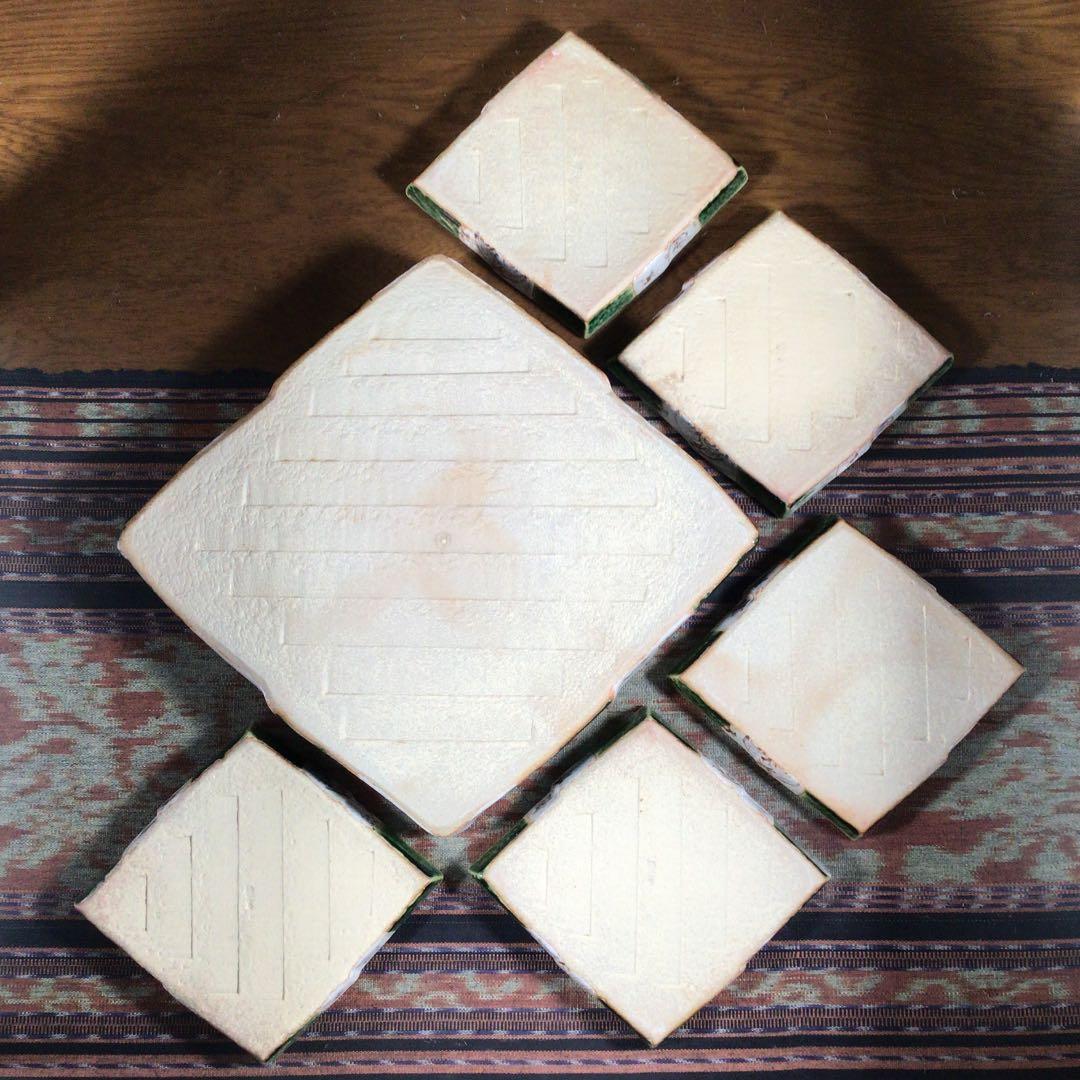 『芸術うー特価』　たち吉　織部焼　角皿　(菱形) 取皿　5枚　大皿